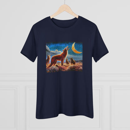 Coyotees in Moonlight Women's Relaxed Fit Cotton Tee