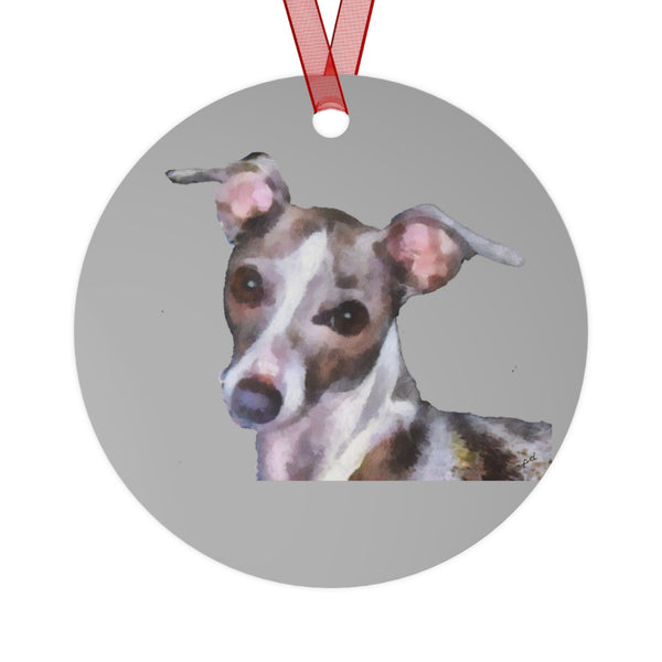 Italian Greyhound 'Lilly' Metal Ornaments