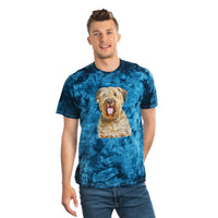 Bouvier des Flandres Unisex Cotton Tie-Dye Tee, Crystal