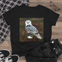 Snowy White Owl Women's Midweight Cotton Tee