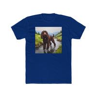 Irish Water Spaniel Men's Fitted Cotton Crew Tee