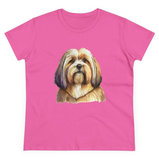 Lhasa Apso Women's Midweight Cotton Tee