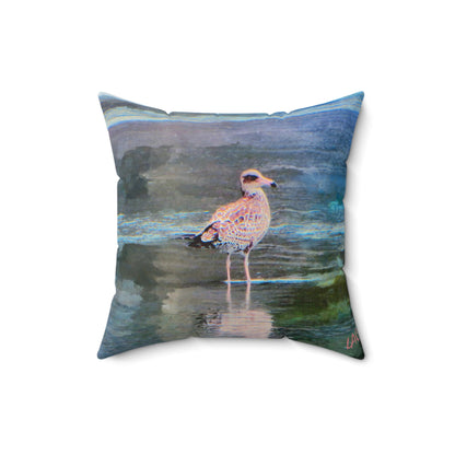 Bodega Seagull #2 - Spun Polyester Throw Pillow
