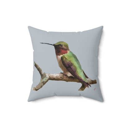 Humming Bird 'Cheeky' Spun Polyester Throw Pillow