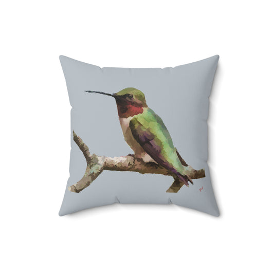Humming Bird 'Cheeky' Spun Polyester Throw Pillow