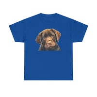 Chocolate Labrador Retriever Unisex Heavy Cotton Tee