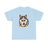 Siberian Husky 'Sacha' Unisex Heavy Cotton Tee