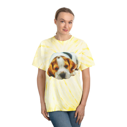 English Foxhound 'Sasha' Unisex Cotton Tie-Dye Tee, Cyclone