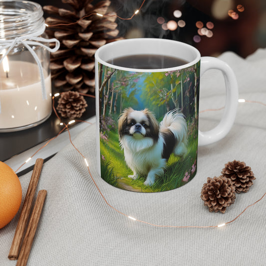 Charming Japanese Chin Ceramic Mug 11oz