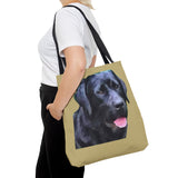 Black Labrador Retriever - Spun Polyester Tote Bag - 3 Sizes