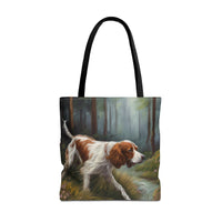 Irish Red & White Setter Polyester Tote Bag (AOP)