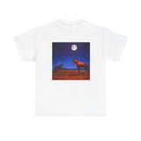 Horses in the Moonlight - Unisex Heavy Cotton Tee