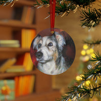 Australian Shepherd 'Mr. Buttons' Metal Ornament