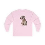 Weimaraner 'Rocky' Unisex Cotton Long Sleeve Tee