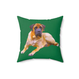 Mastiff 'Muarry'  -  Spun Polyester Throw Pillow