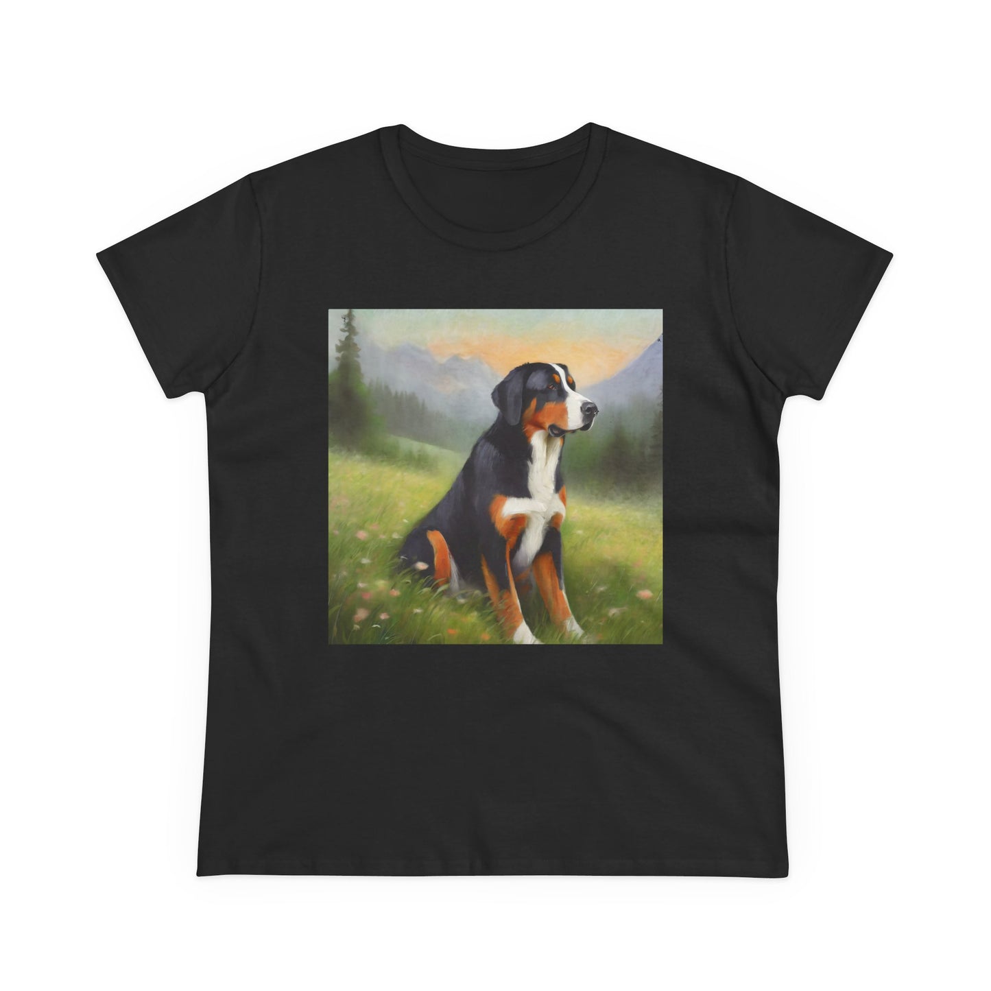 Greater Swiss Mountain Dog Women's Midweight Cotton Tee