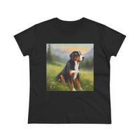 Greater Swiss Mountain Dog Women's Midweight Cotton Tee