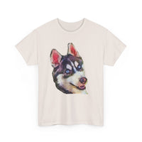 Siberian Husky 'Iditarod' Unisex Heavy Cotton Tee