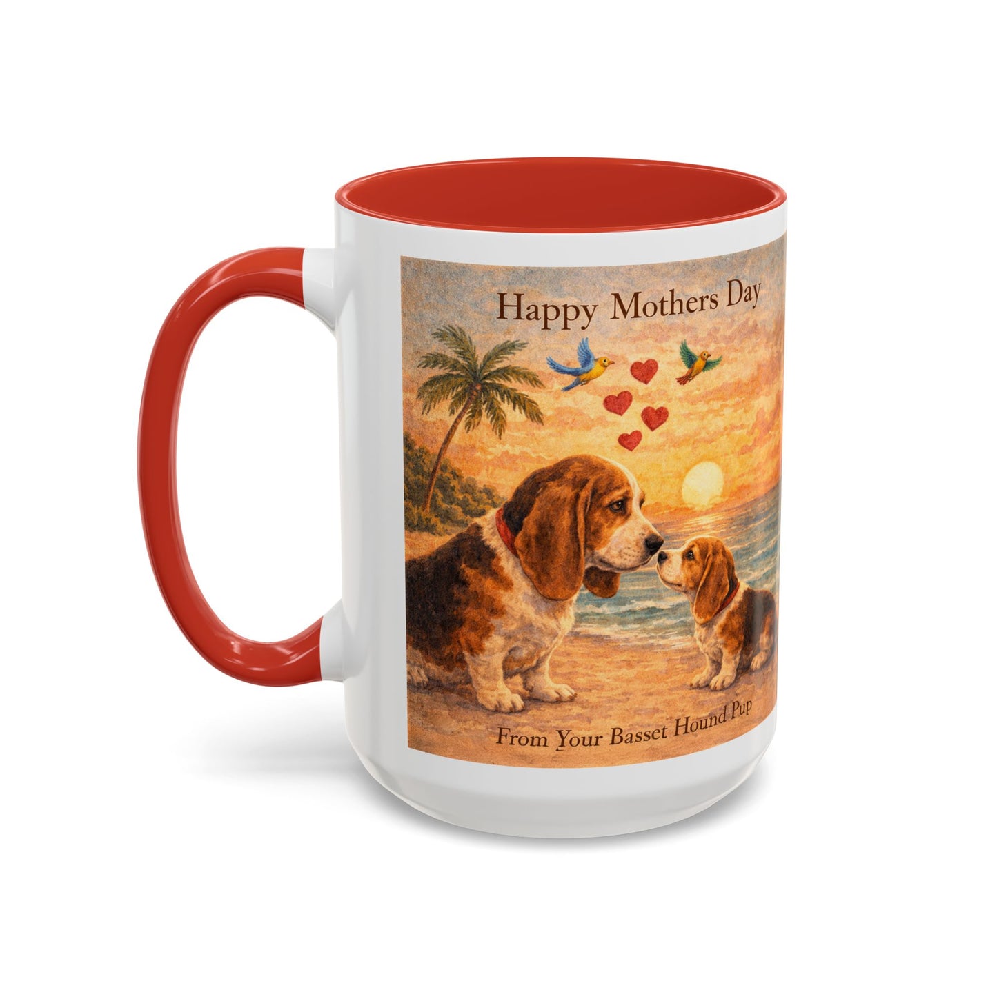 Basset Hounds - Mother's Day Accent Coffee Mug (11, 15oz)