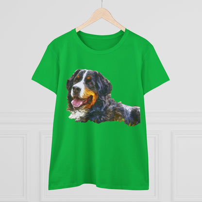 Bernese Mountain Dog Women's Midweight Cotton Tee