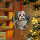 Lhasa Apso  Christmas Tree  Metal Ornaments