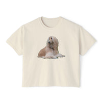 Afghan Hound Women's Oversized Boxy Tee