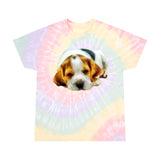 English Foxhound 'Sasha' Unisex Cotton Tie-Dye Tee, Spiral