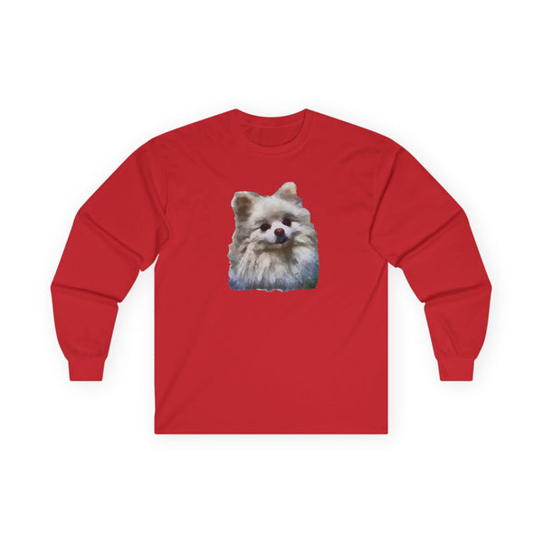 Pomeranian 'Snowball' Unisex Cotton Long Sleeve Tee