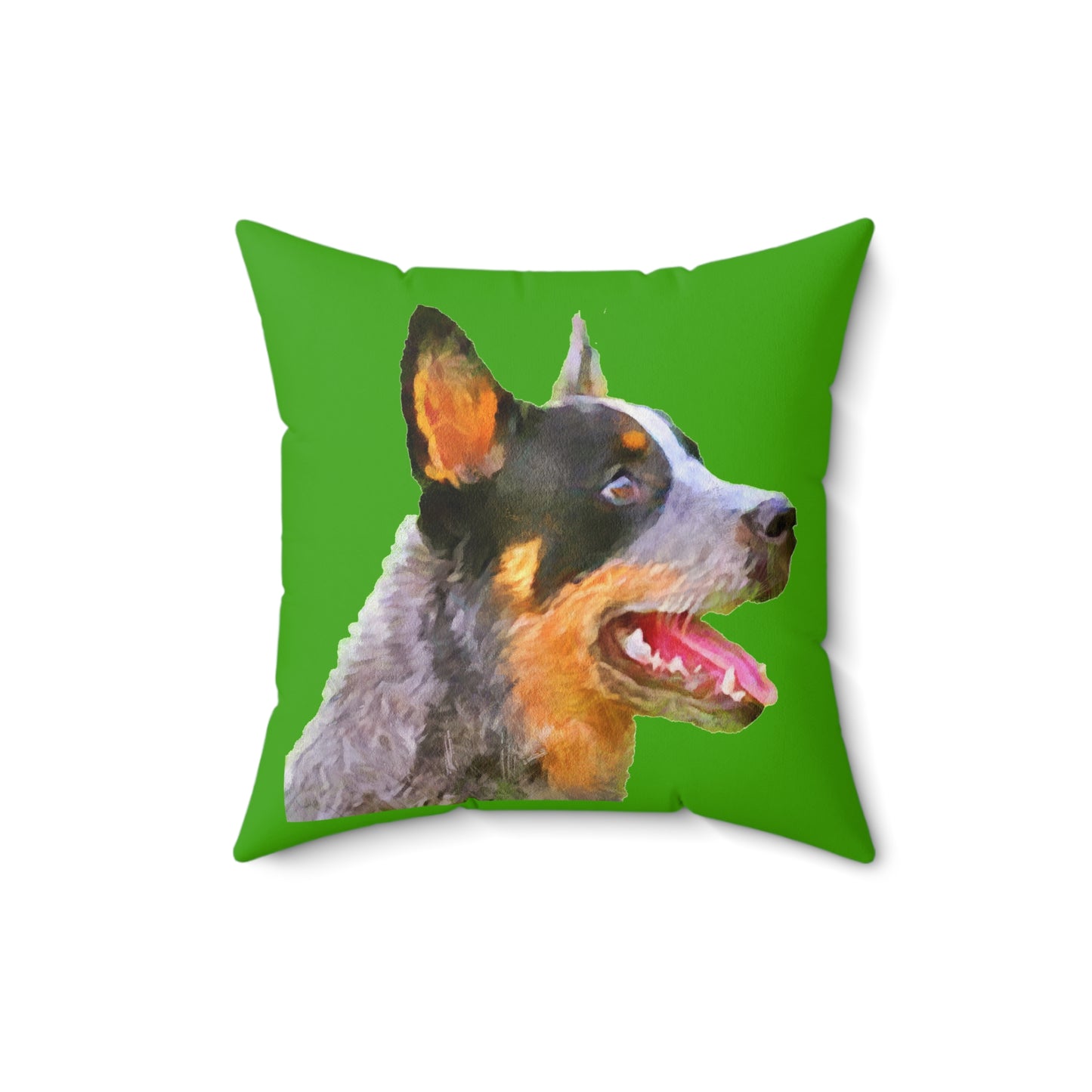 Blue Heeler - Australian Cattle Dog 'Percy' Spun Polyester Throw Pillow