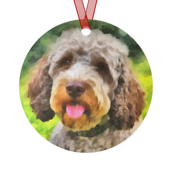 Lagotto Romagnolo 'Italian Truufle Dog' Metal Ornaments