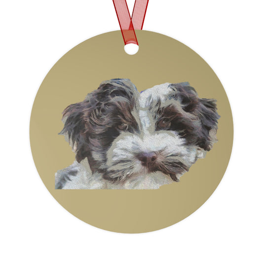 Havanese 'Fideo' Metal Ornament - A Touch of Festive Charm