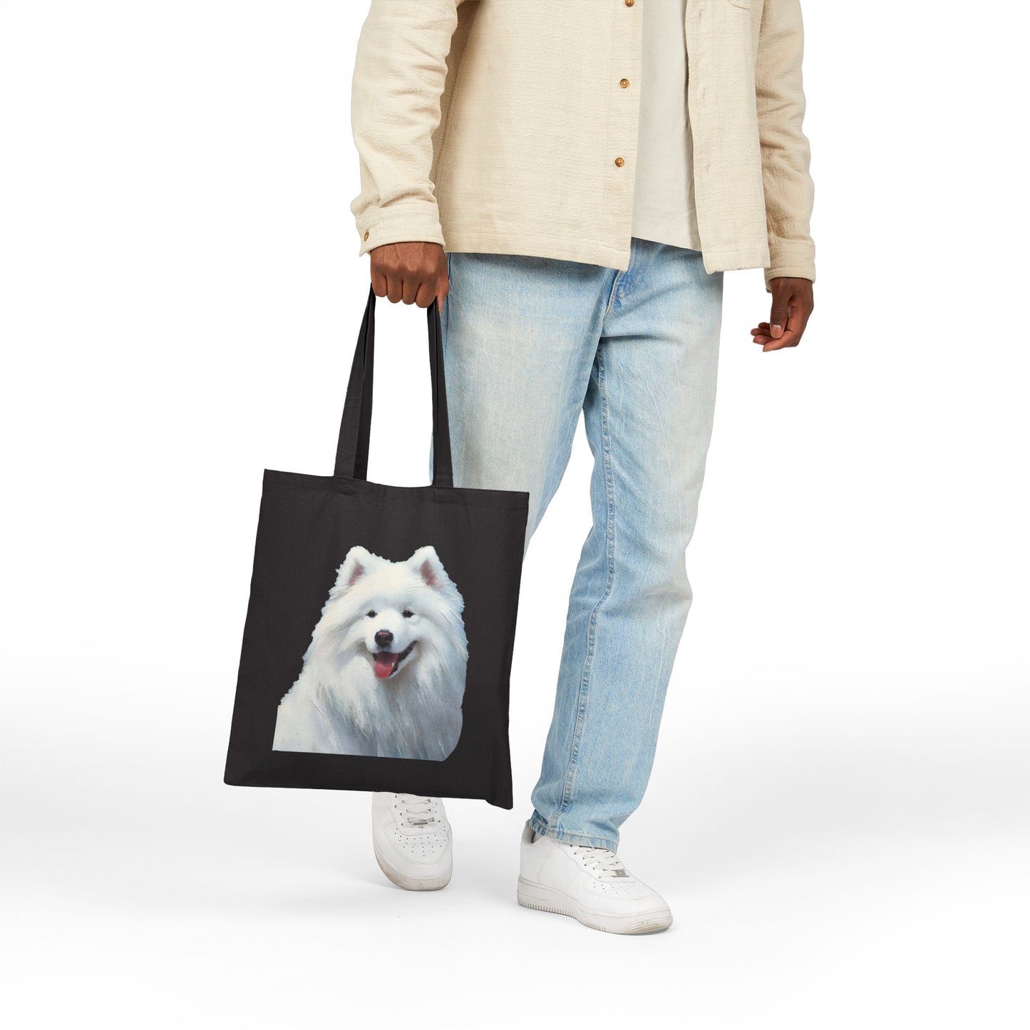 Samoyed Cotton Canvas Tote Bag
