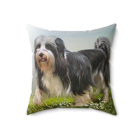 Lowchen Spun Polyester Throw Pillow