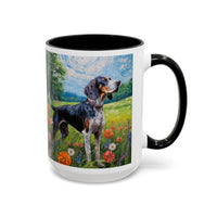 Bluetick Coonhound - Accent Ceramic Coffee Mug -- 2 Sizes