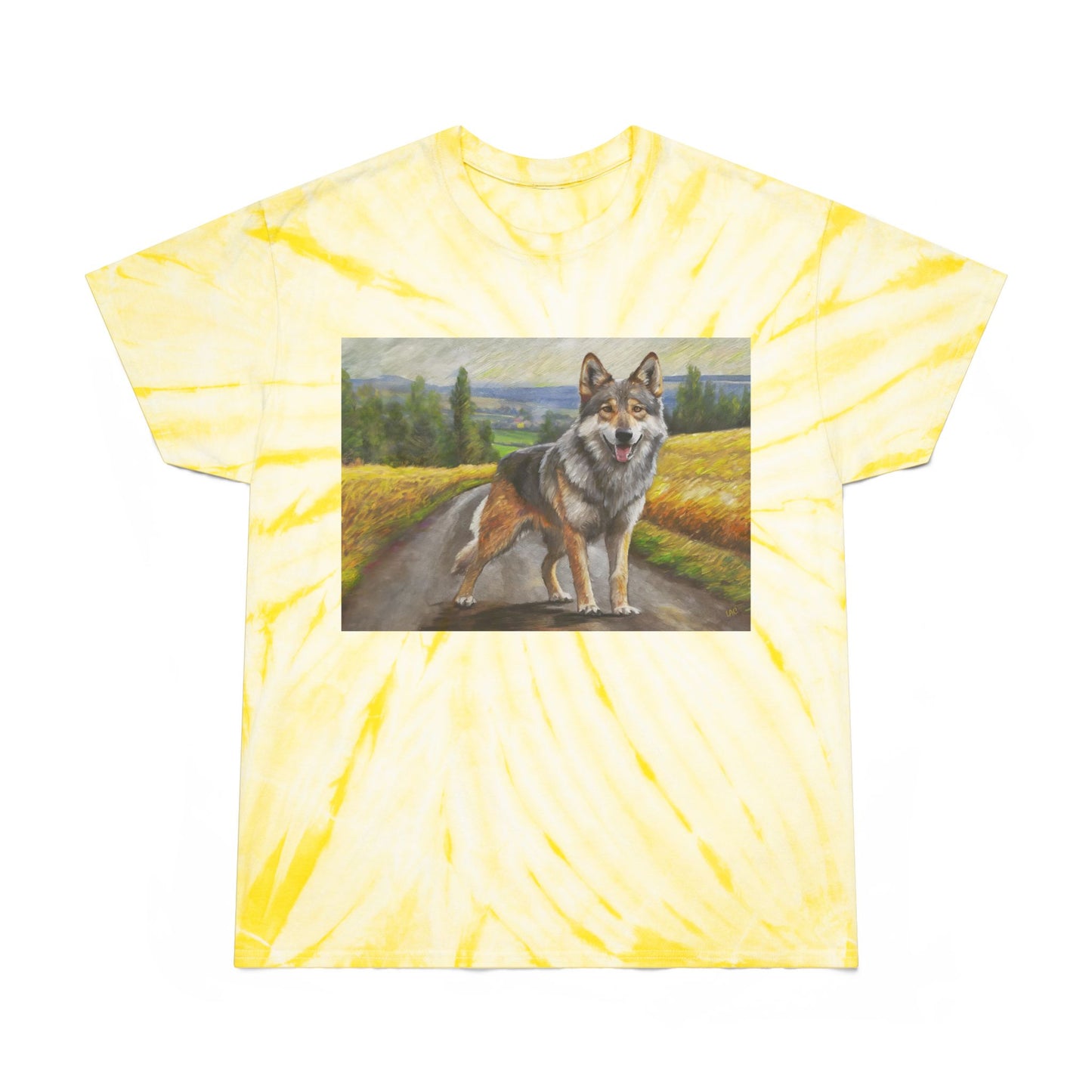 Czechoslovakian Vlciak Wolfdog Classic Tie-Dye Tee, Cyclone