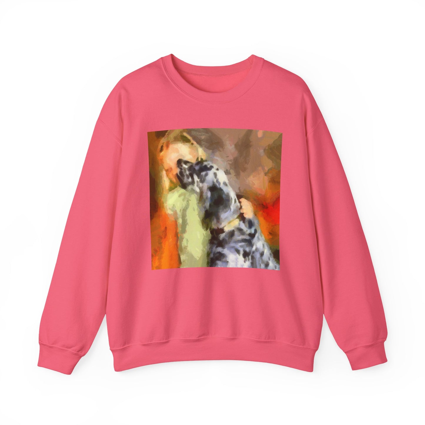 English Setter and Child Classic 50/50 Crewneck Sweatshirt