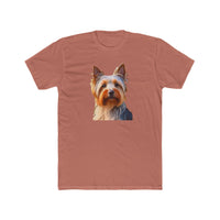 Silky Terrier - Men's Fitted Cotton Crew Tee