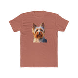 Silky Terrier - Men's Fitted Cotton Crew Tee