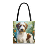 Kromfohrländer Polyester Tote Bag - Artistic Whimsy for Dog Lovers