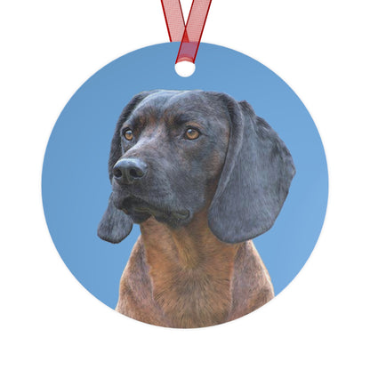 Bavarian Mountain Scent Hound Metal Ornament: A Celebration of Love