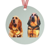 Bloodhounds 'Bear & Bubba' Metal Ornaments