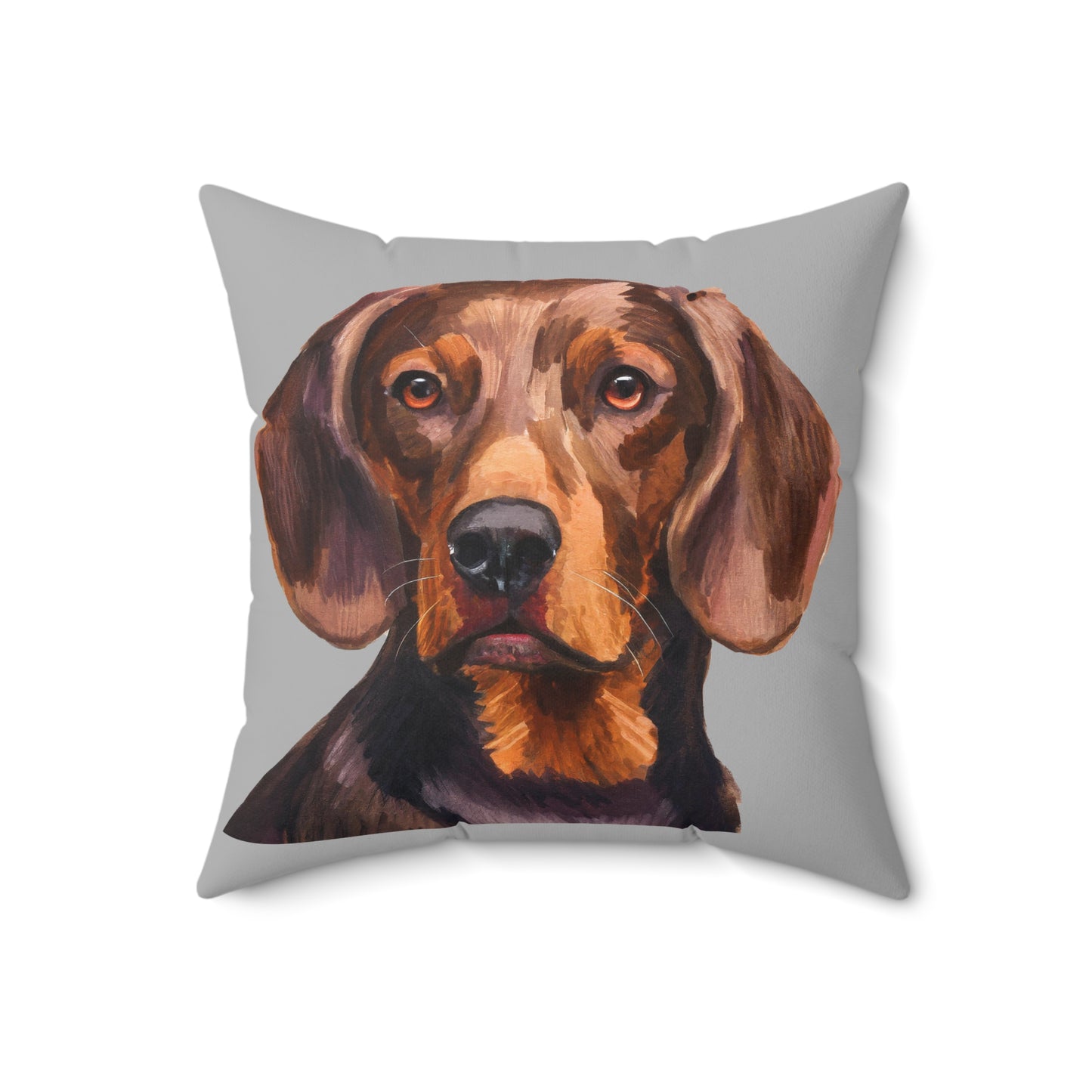 Hannoverscher Schweisshund Spun Polyester Throw Pillow