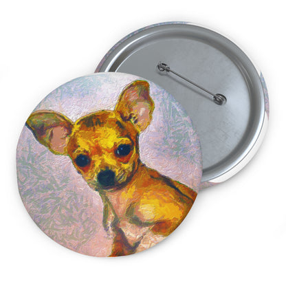 Chihuahua 'Belle' Metal Pinback Button