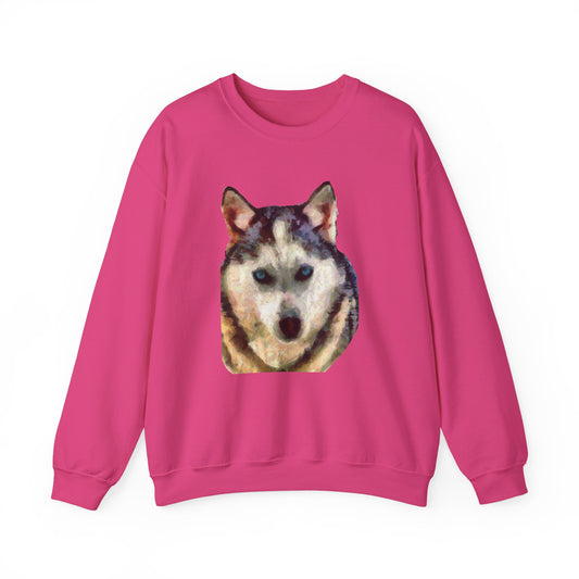 Siberian Husky 'Sacha' Unisex 50/50 Crewneck Sweatshirt