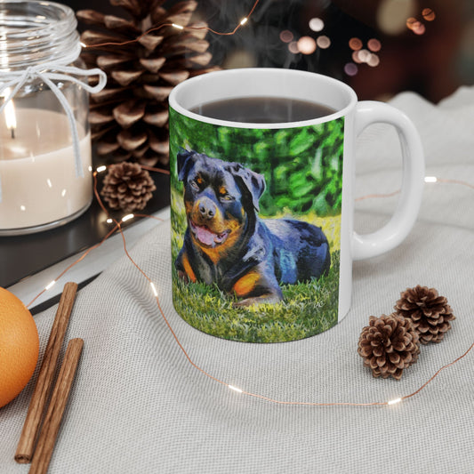Rottweiler 'Lina' Ceramic Mug 11oz