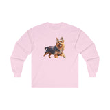 Australian Terrier Unisex Classic Cotton Long Sleeve Tee