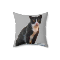 Cat from Hydra - Spun Polyester Throw Pillow