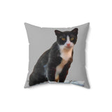Cat from Hydra - Spun Polyester Throw Pillow
