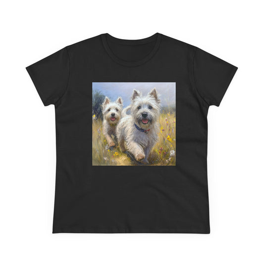 Cairn Terriers  -  Women's Midweight Cotton Tee