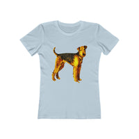 Airedale Terrier 'Lucy' Women's Slim Fitted  Ringspun Cotton T-Shirt